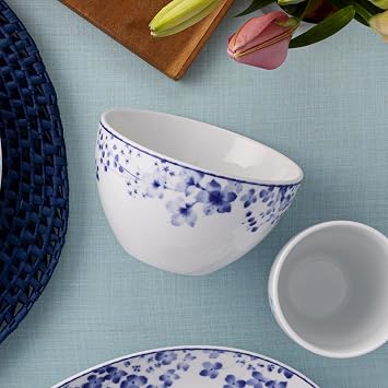 Noritake Bloomington Road Blue 4-Piece Place Setting, Serving for 1