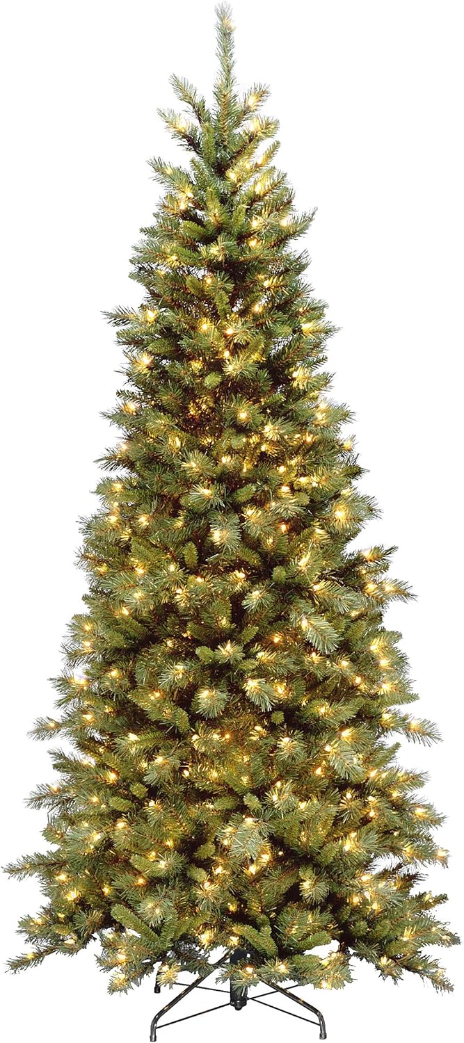 National Tree TFSLH75LO4 7.5 Ft. Tiffany Fir Slim Tree with Clear