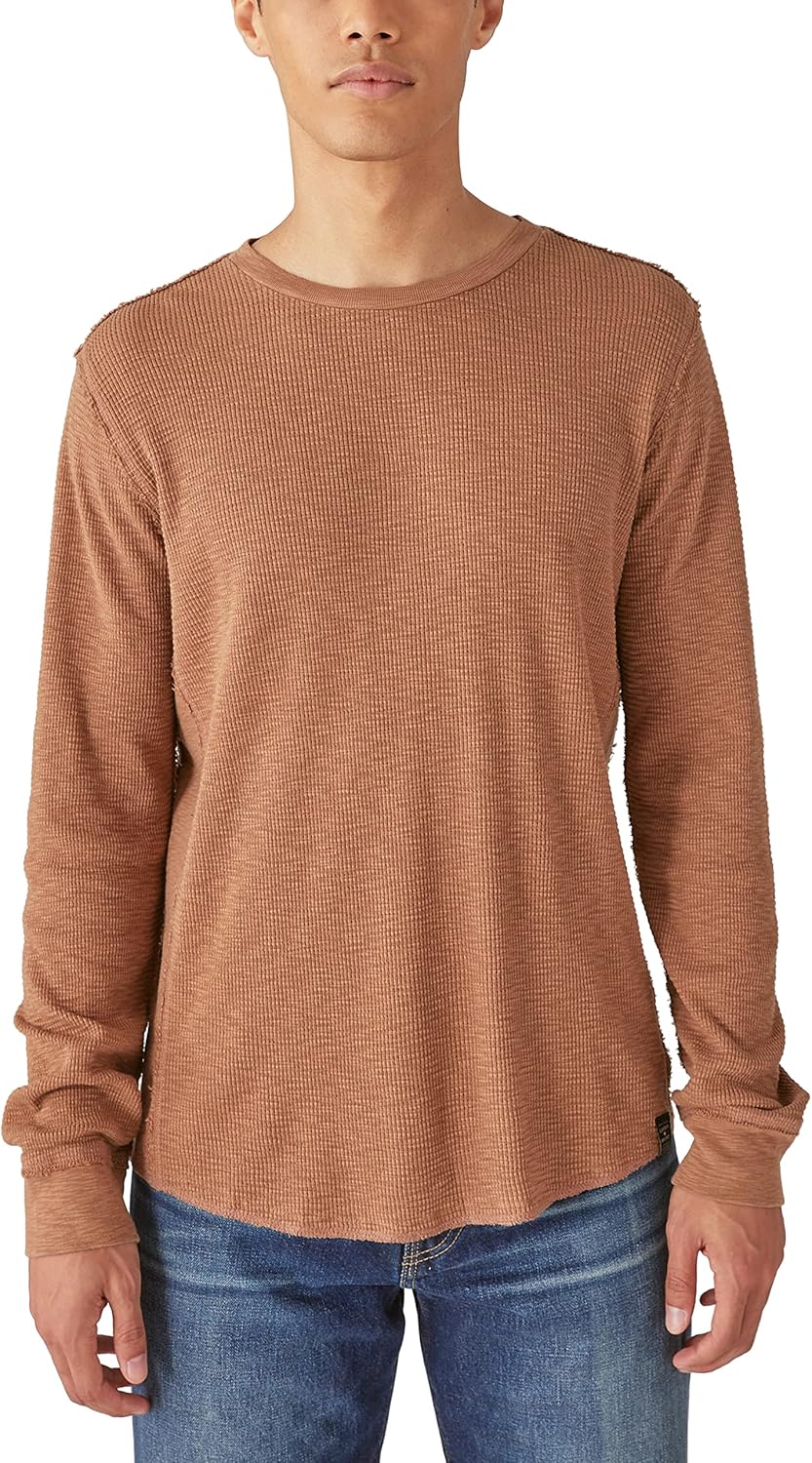Lucky Brand Men's Garment Dye Thermal Crew Shirt