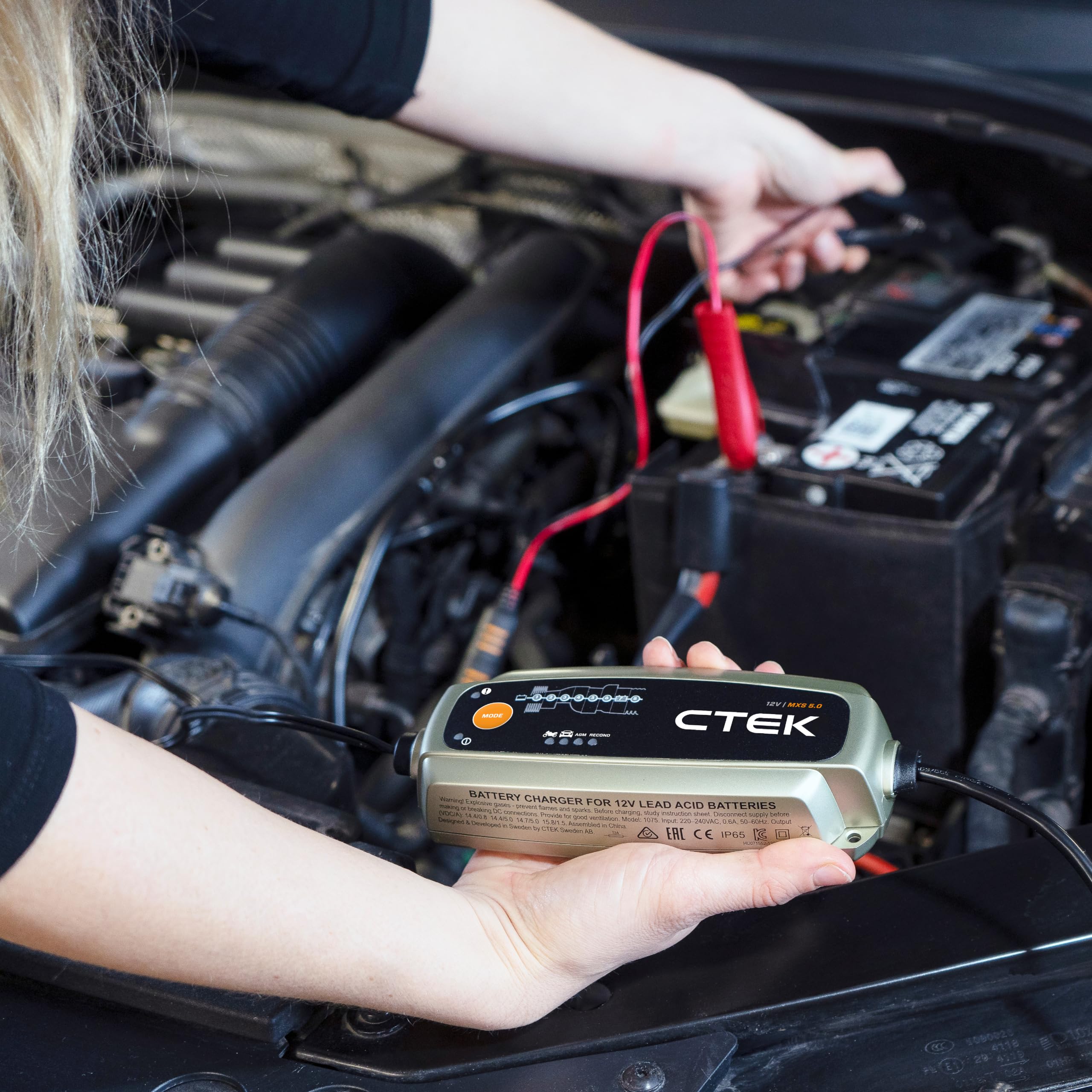 CTEK MXS 5.0, Batterieladegerät 12V, Temperaturkompensation, Intelligentes Ladegerät Autobatterie, Ladegerät Auto Und Motorrad, Batteriepfleger Mit Rekonditionierungsmodus Und AGM-Option