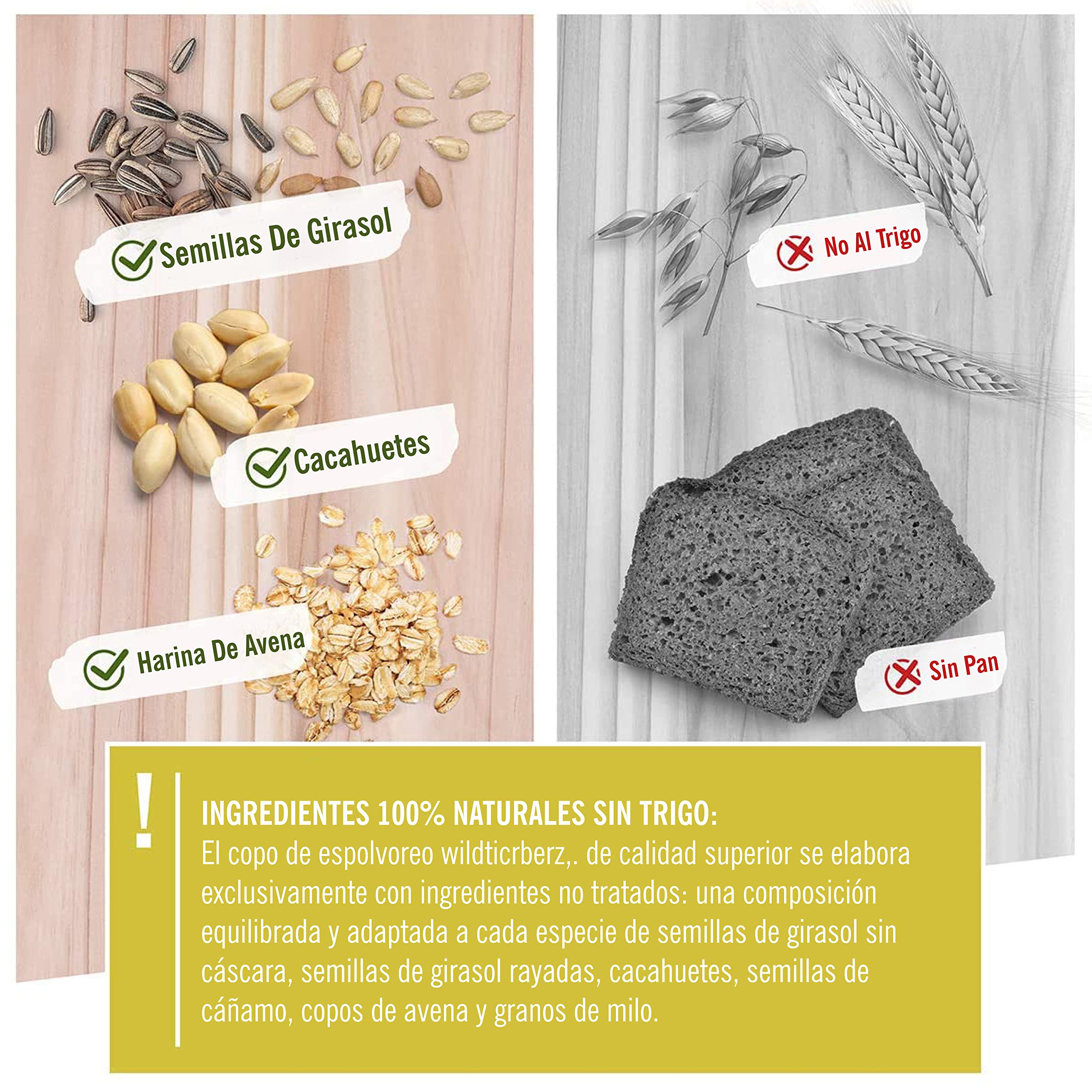 wildtier Herz I Alimentación para Pájaros - 5kg sin Trigo I Comida de Aves para Alimentos - Alimento para Aves
