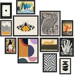 97 Decor Eclectic Wall Art Framed - Modern Maximalist Wall Decor, Unique...