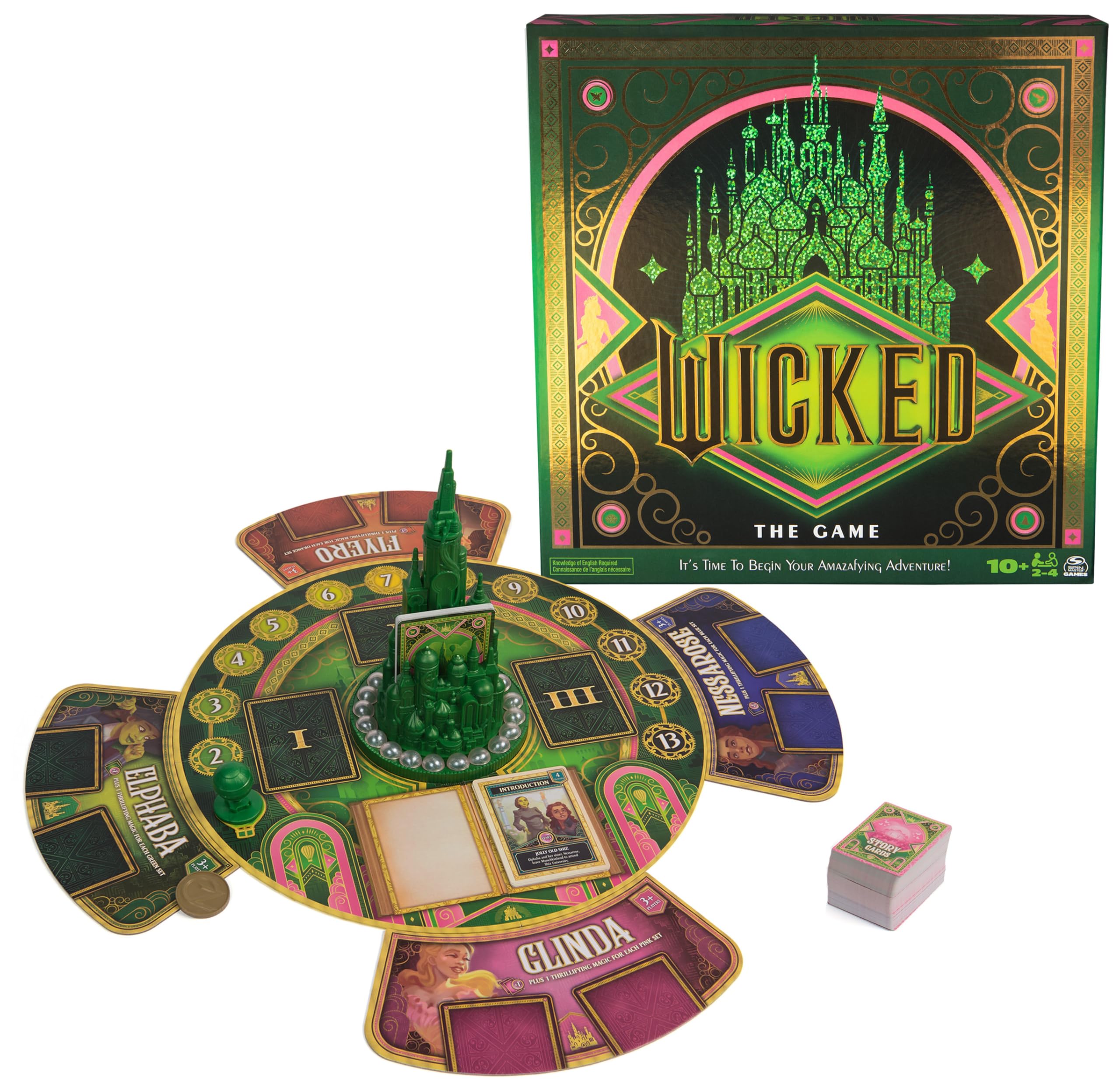 Wicked: The Game, An Original Concept Based on the New Movie Wicked, Begin Your Amazafying Adventure with Glinda & Elphaba, for Fans of Musicals, 2-4 Players, for Ages 10 & Up