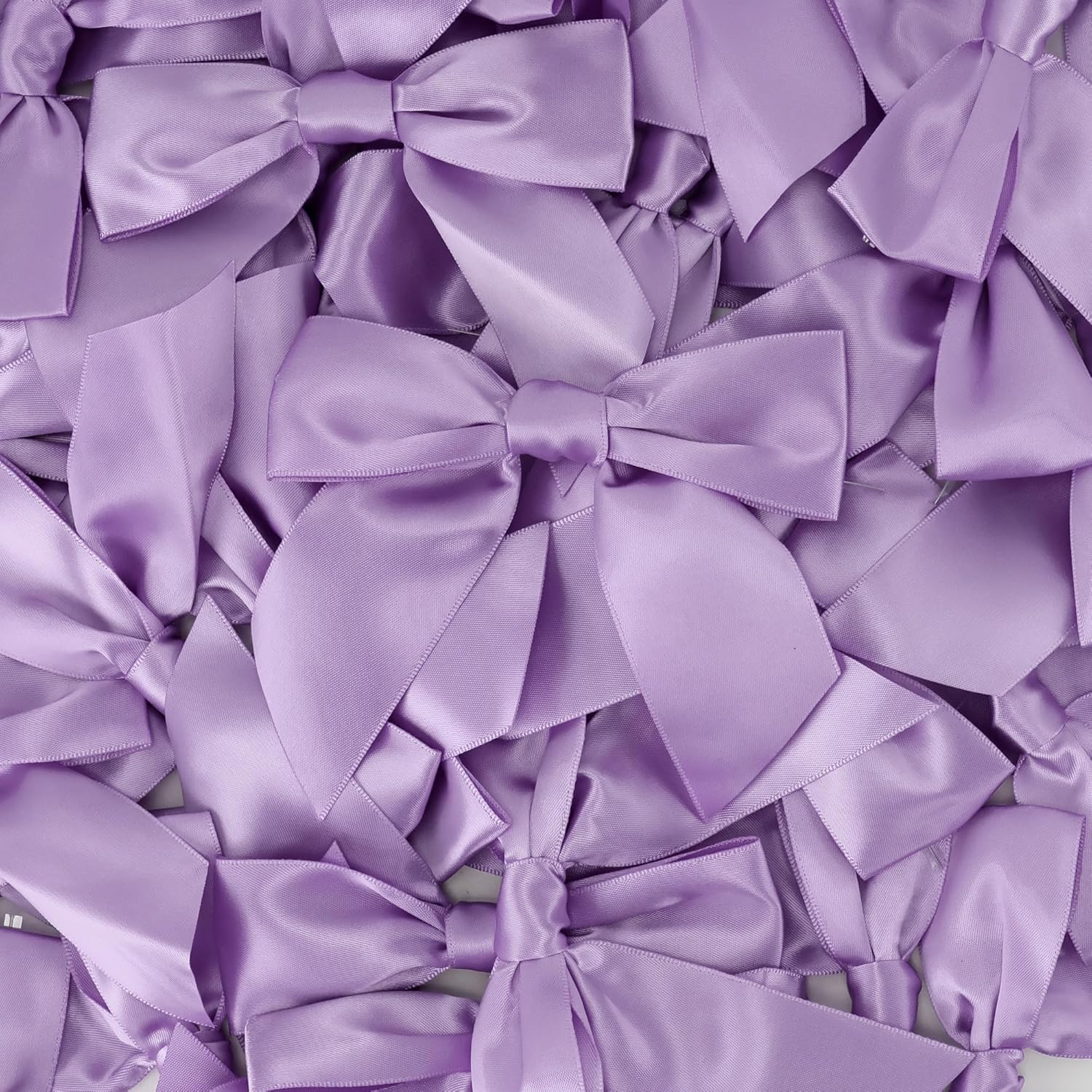 AIMUDI Lavender Satin Ribbon Bows 4.5" Pre-Tied Light Purple Bows for Gift Wrapping Crafts Treat Bags Candy Cake Pops Baby Shower Spring Party Favors- 36 PCs - Image 6