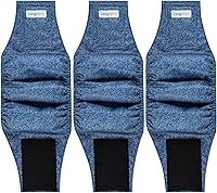 Vista 8 de Langsprit Bandas para el vientre masculino para perros (paquete de 3) – Envolturas de alta absorción para perros machos lavables – Pañales oso polar