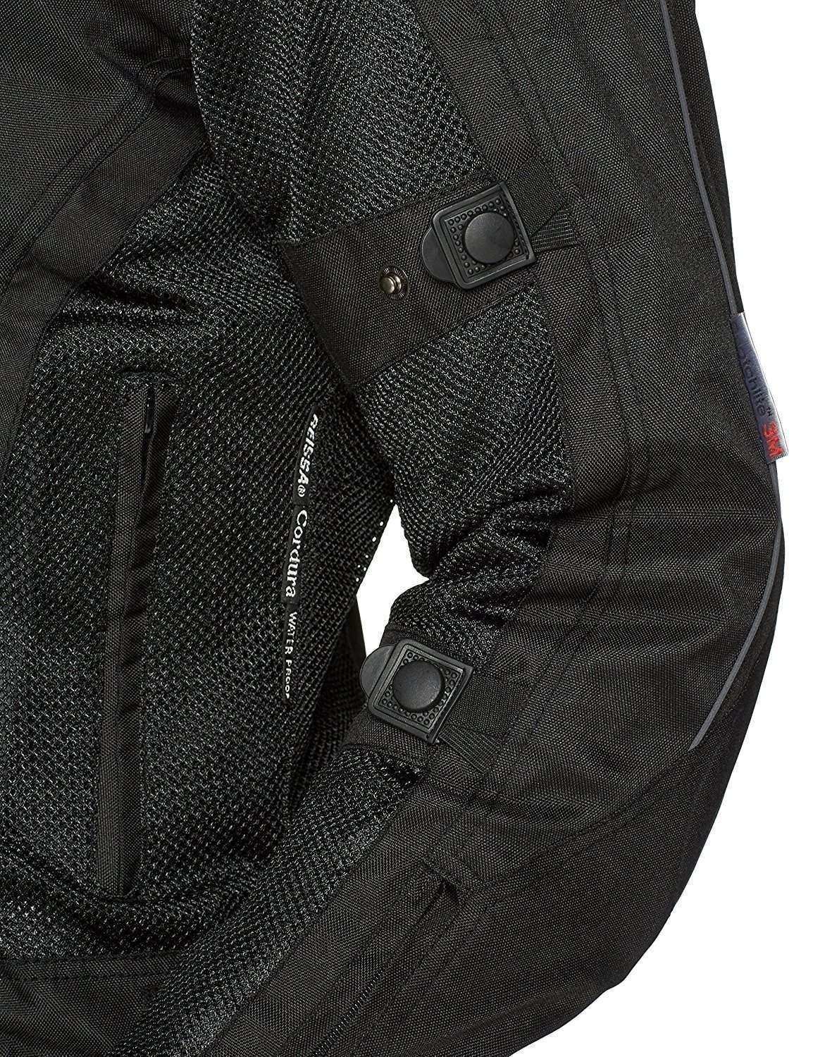 Bikers Gear Australia Chicane Lightweight Summer Air Flow Mesh Vented Motorcycle Jacket with CE 1621-1 Removable Armour Waterproof Liner Cordura