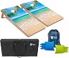 Tailgating Pros Cornhole Board Set w/Bean Bags and Carrying Case - 4'x2' Corn Hole Toss - Tournament and Lightweight Options - Optional LED Lights