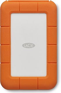 LaCie Rugged 4TB USB-C Portable External Hard Drive - Drop/Shock/Dust/Rain Resistant for Mac & PC