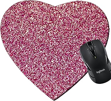 Amazon Co Jp Msdマウスパッドハート型マウスパッド マットデザインピンクglitterテクスチャ背景 パソコン 周辺機器