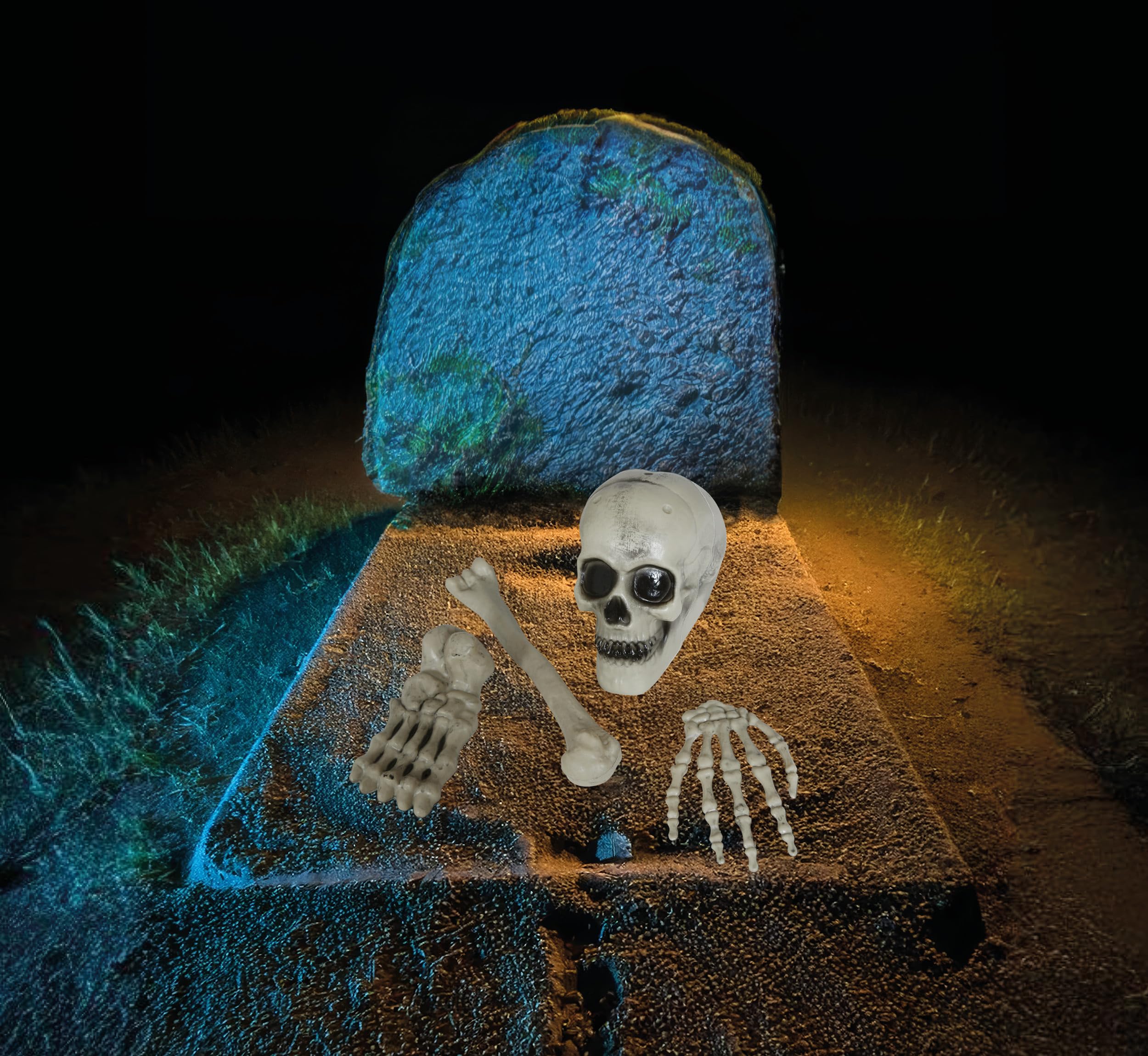 FIESTAS GUIRCA | 4 Piece Skeleton Bones Set - Halloween Decoration for Parties and Celebrations - Ideal for Spooky Environments and Scary Scenes - Skulls and Skeletons - White