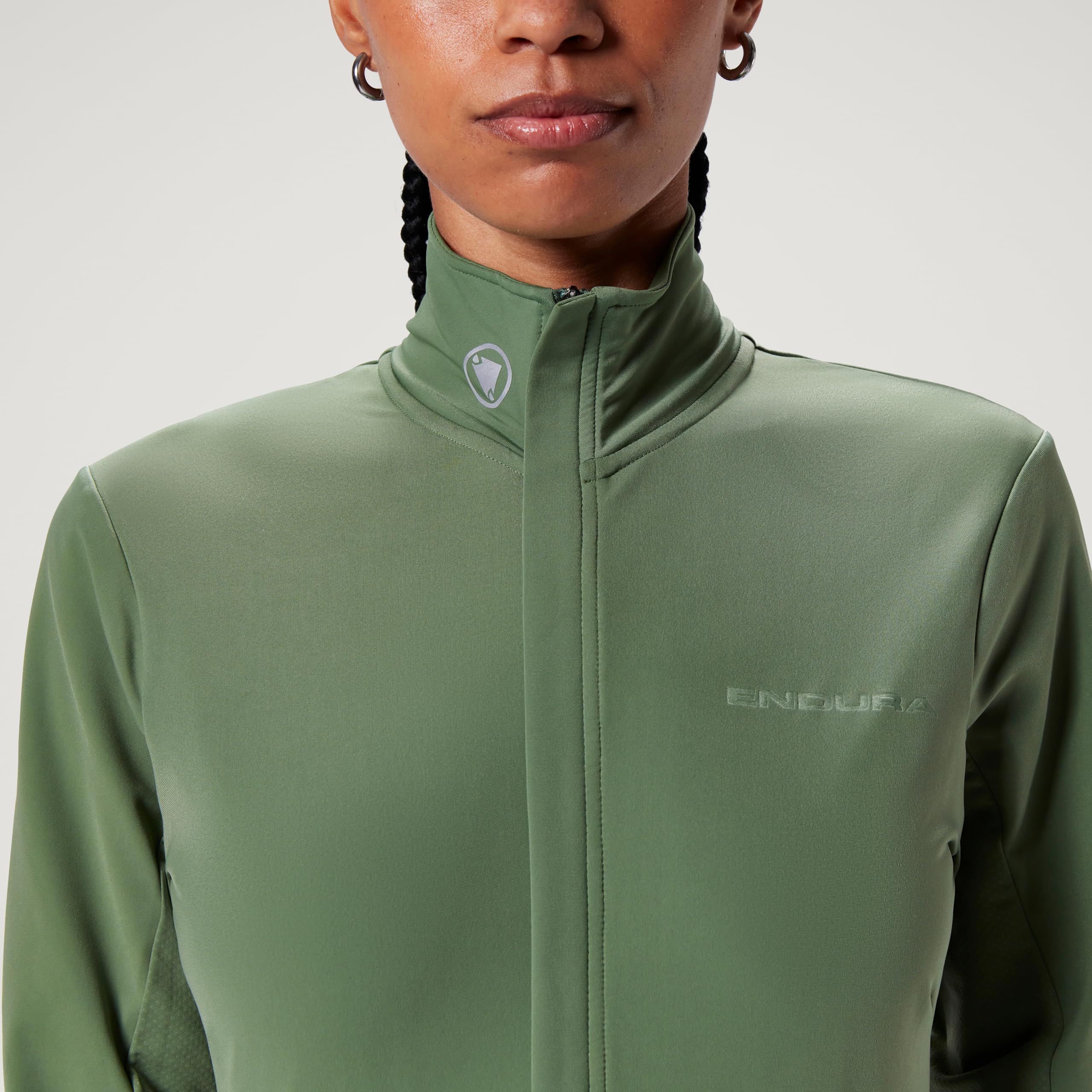 Endura Mujer Xtract Roubaix Longsleeve Cycling Jersey | Water Repellent | Wicking | Reflective Trim Camiseta