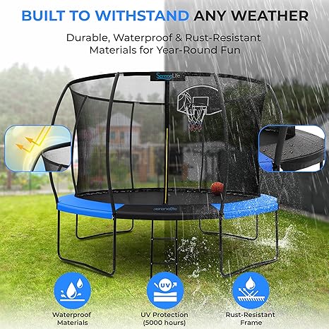 SereneLife Outdoor Trampoline for Kids