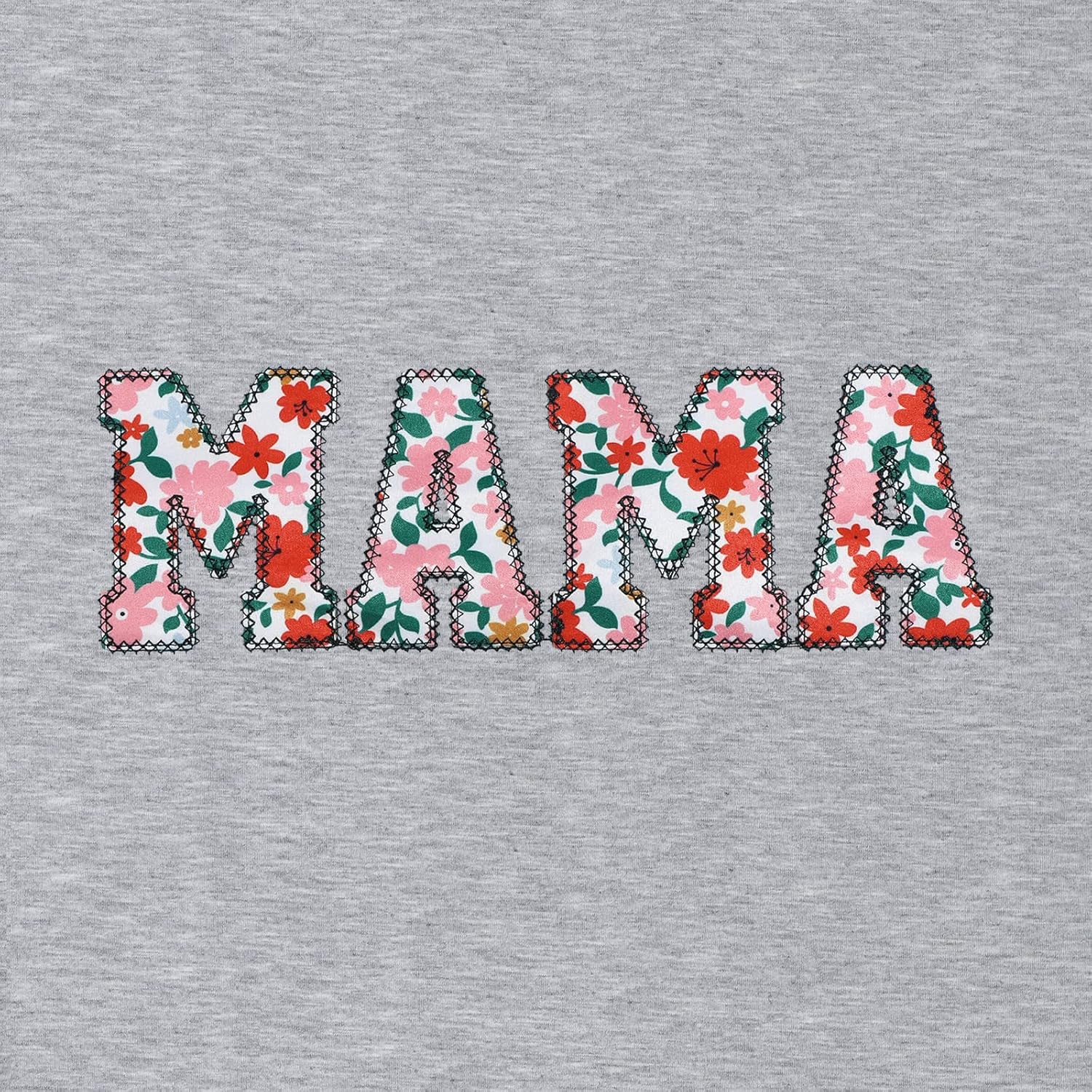 BANGELY Mama Floral Sweatshirt Women Funny Embroidered Retro Mama Letter Pullover Gift For Mom Long Sleeve Shirt - Image 4
