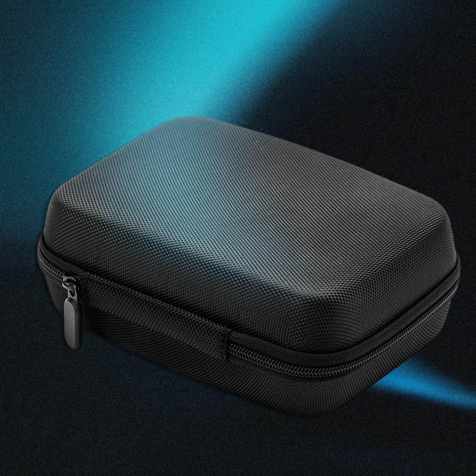 Étui De Rangement Rigide Avec Poignée - Nylon EVA - Pochette En Maille Intérieure - Noir - Portable