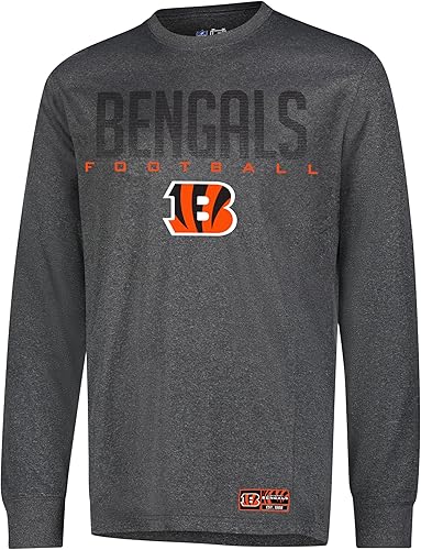 Miniatura 69 de Ultra Game Camiseta de manga larga oficial de la NFL para llevar el día del partido, para hombre Negro -,Gris Caliente Carbón,Gris