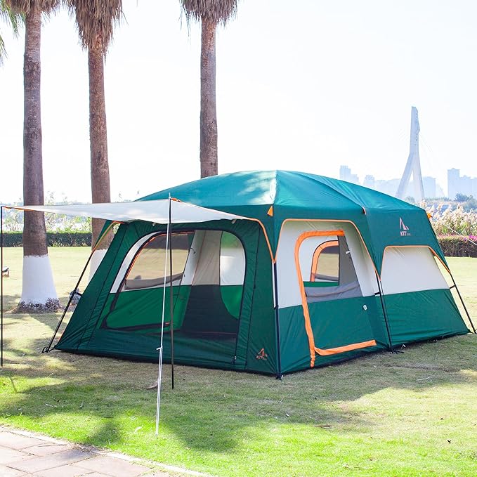 Carpa Familiar 12 Personas 2 Habitaciones Impermeable miniatura 3