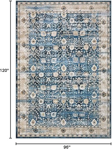 Miniatura 119 de COZYLOOM Alfombra de área de 2 x 6 pies, tribal, envejecida, para entrada, medallón vintage, alfombra para interiores, alfombra de pelo bajo, suave