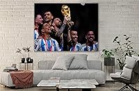 Vista 75 de SpiritualHands Póster de Lionel Messi, lienzo artístico de pared de Messi Argentina, carteles de fútbol de Leo Messi para dormitorio de niños
