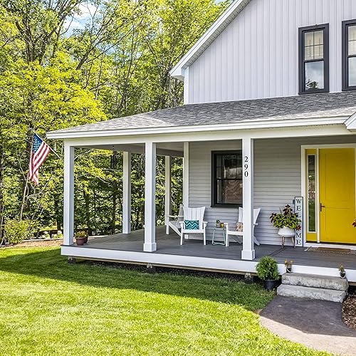 Miniatura 8 de Insaga Pico decorativo de base de poste de 4 x 4, espiga de tierra resistente para poste de valla de buzón, base de soporte de poste de valla de