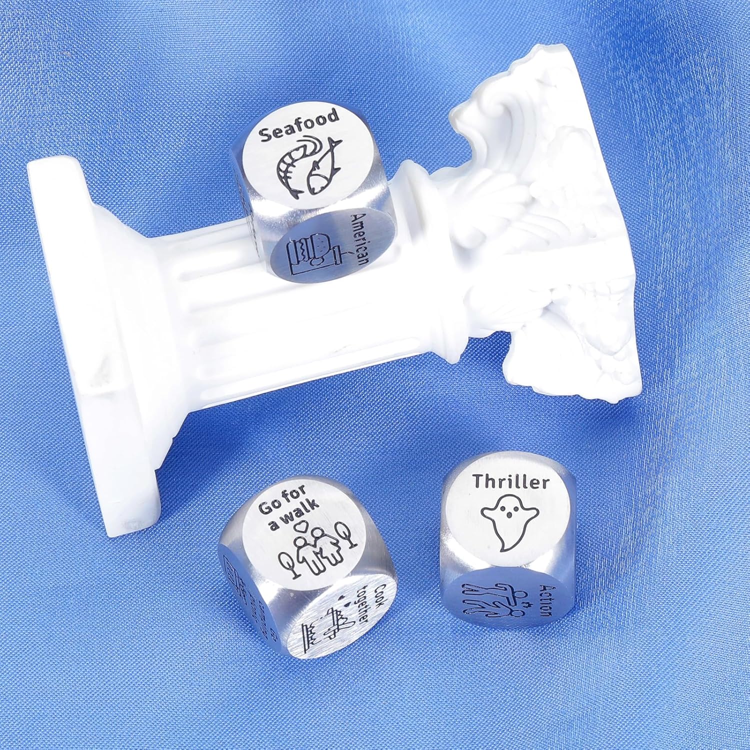 Food Dice Valentines Day Gifts for Women Men Gag Funny Gift for Adults Foodie Dice Game Dices Decision Maker Wedding Engagement Valentine Birthday Gifts for Couple Boyfriend Girlfriend Date Night Gift