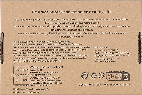 Miniatura 8 de supregear Bolsa lateral para reposabrazos para silla de ruedas, bolsa organizadora para andadores con rayas reflectantes, bolsas de almacenamiento