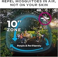 Vista 2 de Thermacell Repelente de mosquitos Patio Shield E-Series Repelente recargable; zona de protección contra mosquitos de 10 pies; incluye recambio