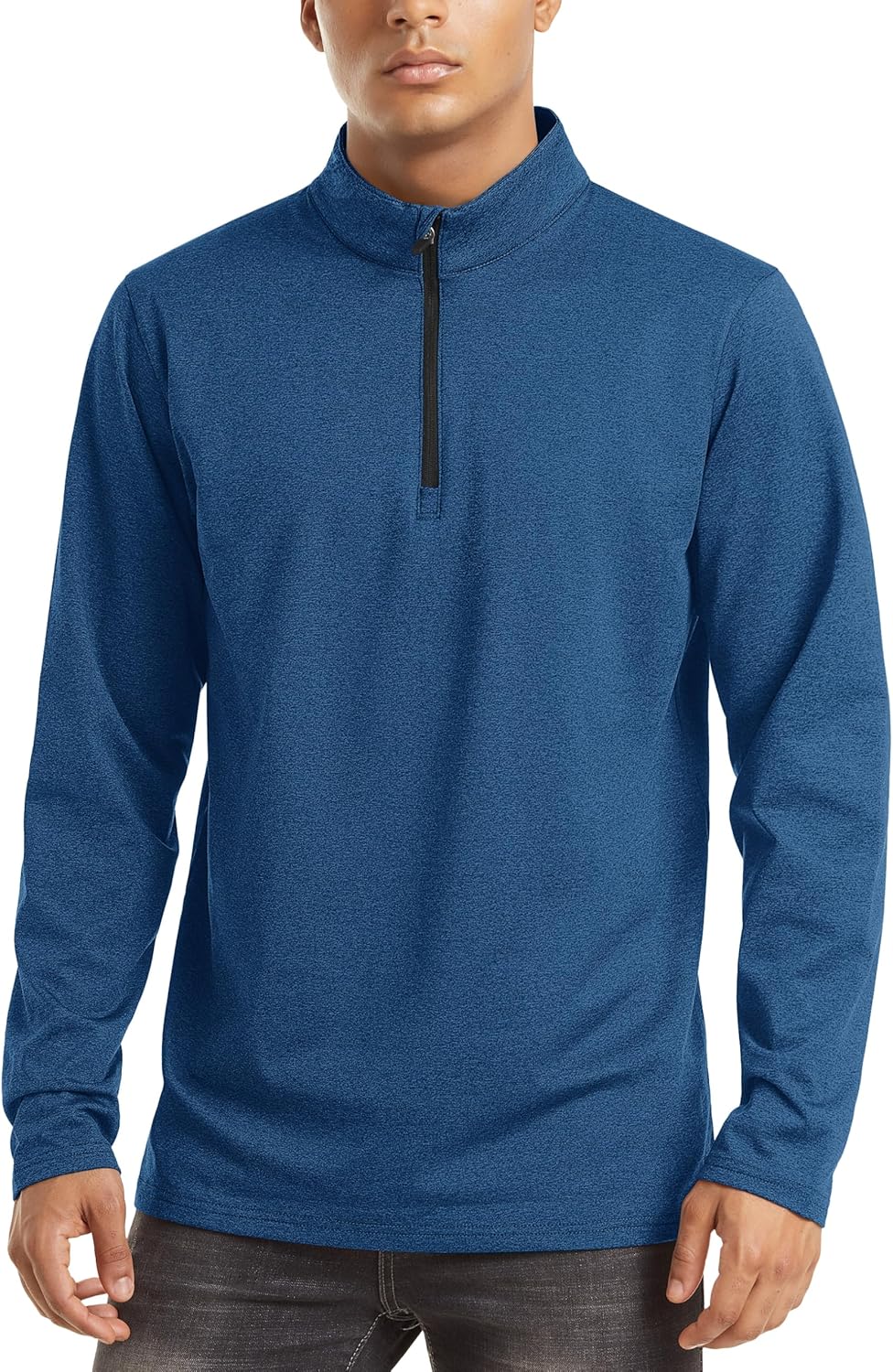 TACVASEN Men's Quarter Zip Pullover Long Sleeve Golf Sweatshirts 1/4 Zip Sweaters Winter Fleece Lined Thermal Shirt - Image 2