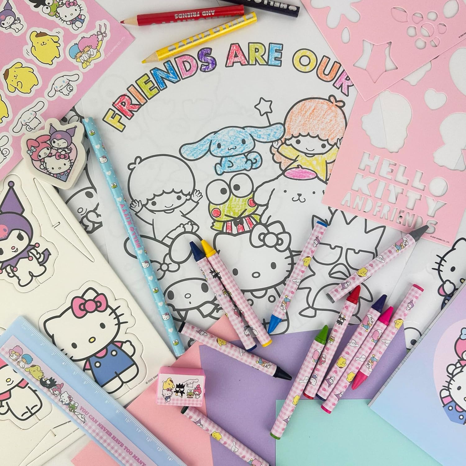 Hello Kitty Large Art Set | Cute Kawaii Art Supplies | Stationery & Craft Kit | Hello Kitty Gifts for Kids