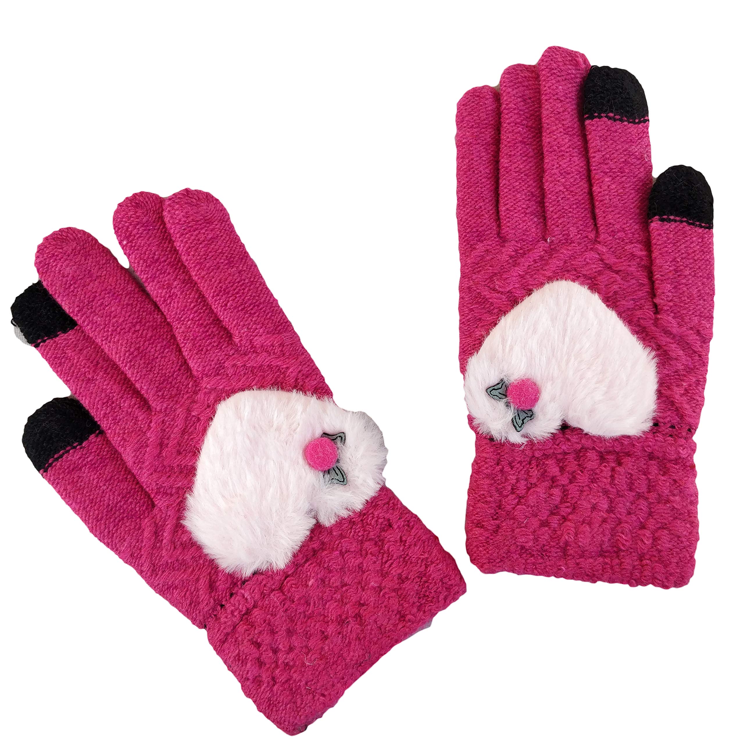 cotson ;lasting wear in every pair Women's Touch Screen Winter Warm Super Warm Cozy Knitted Woollen Hand Gloves-picture-17