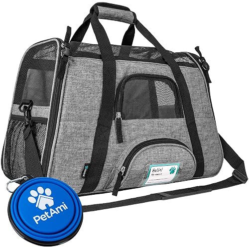 PetAmi Bolsa de Transporte aprobada por aerolíneas para Gatos y Perros pequeños, Suave