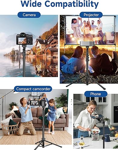 Miniatura 6 de Trípode para iPhone, trípode de teléfono de 71 pulgadas de alto con soporte remoto para teléfono, trípode para teléfono celular, trípode para