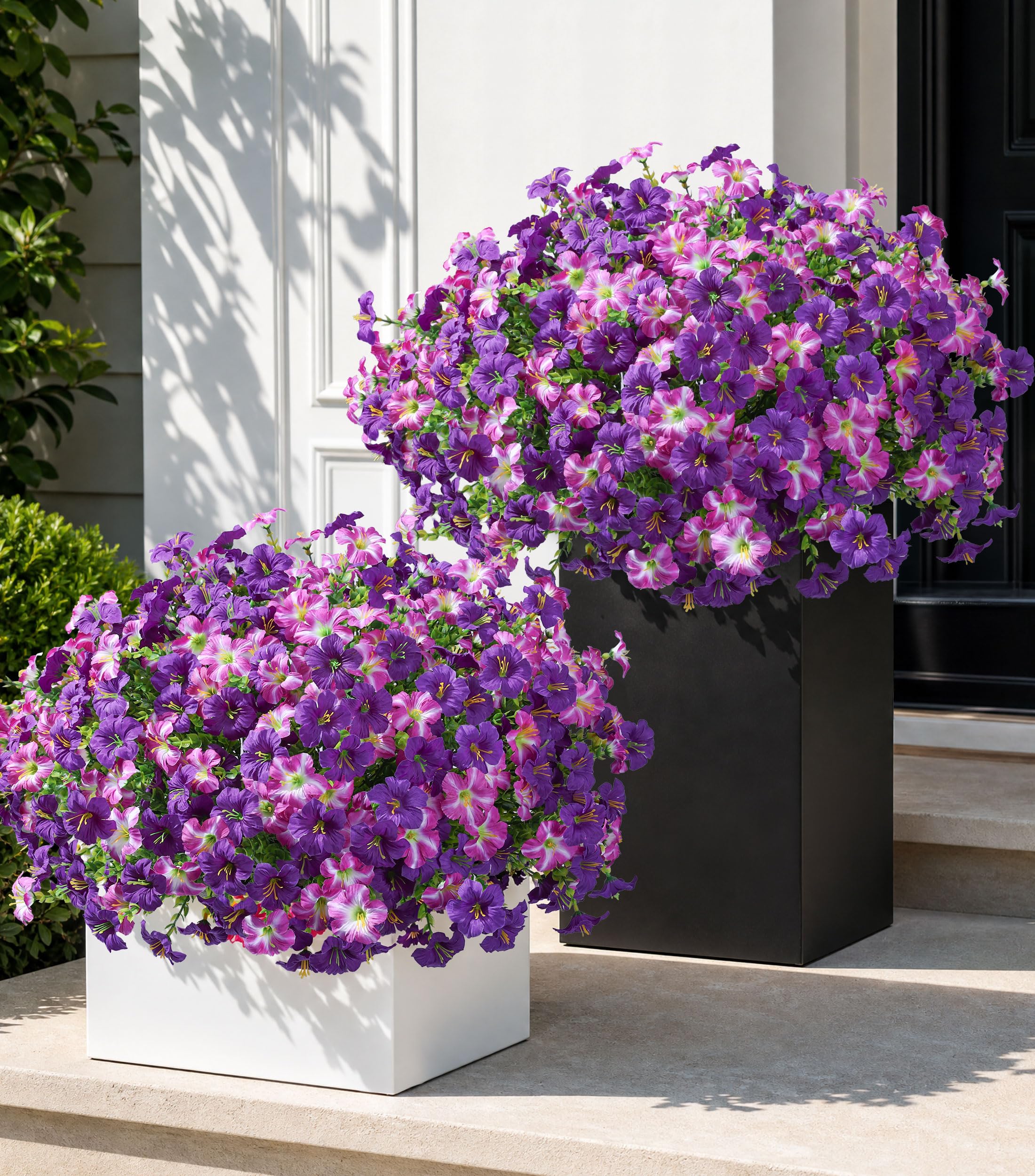 Artificial Flowers for Outdoors Decoration, 20 Bundles Faux Morning Glory with Eucalyptus Look (florisso)