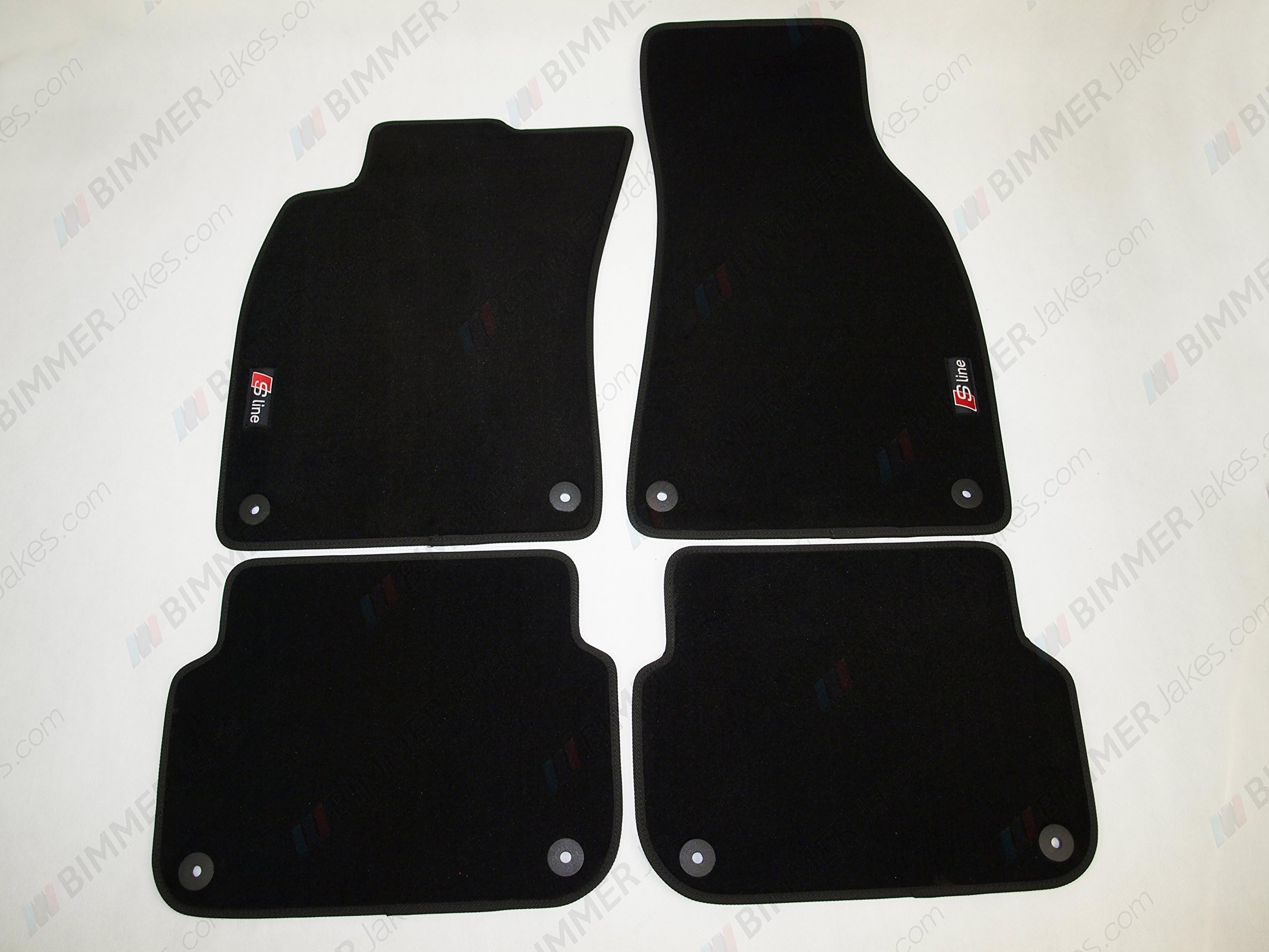 NEW CAR FLOOR MATS BLACK with S line EMBLEM for AUDI A6 / S6 2006 - 2011