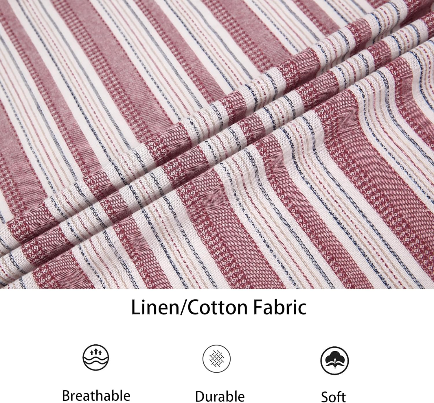 Alex Vando Mens Linen Long Sleeve Casual Button Down Shirt for Men Beach Wedding Shirts - Image 4