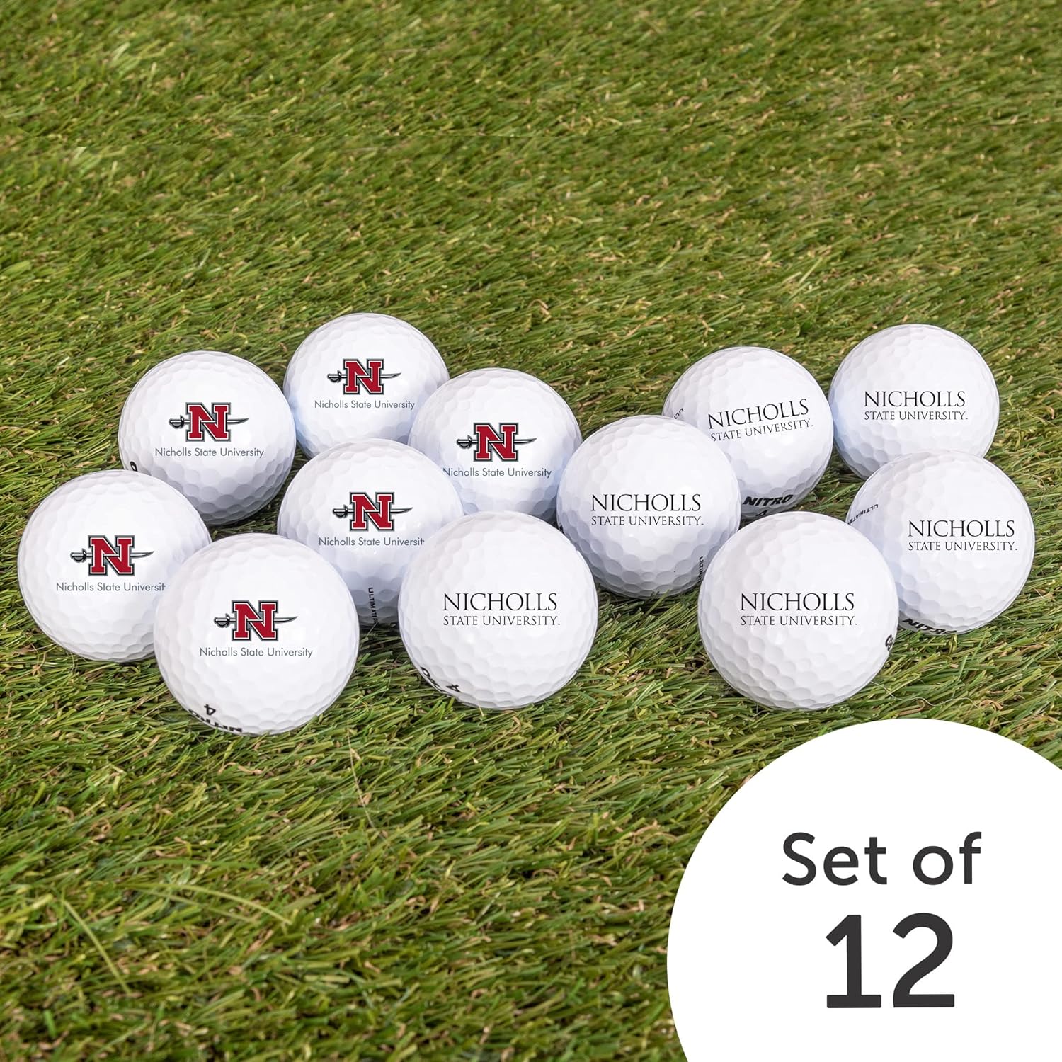 Desert Cactus Nicholls State University Golf Balls 12 Pack – NSU Colonels Full Color Dozen – Officially Licensed Sport Team Accessory