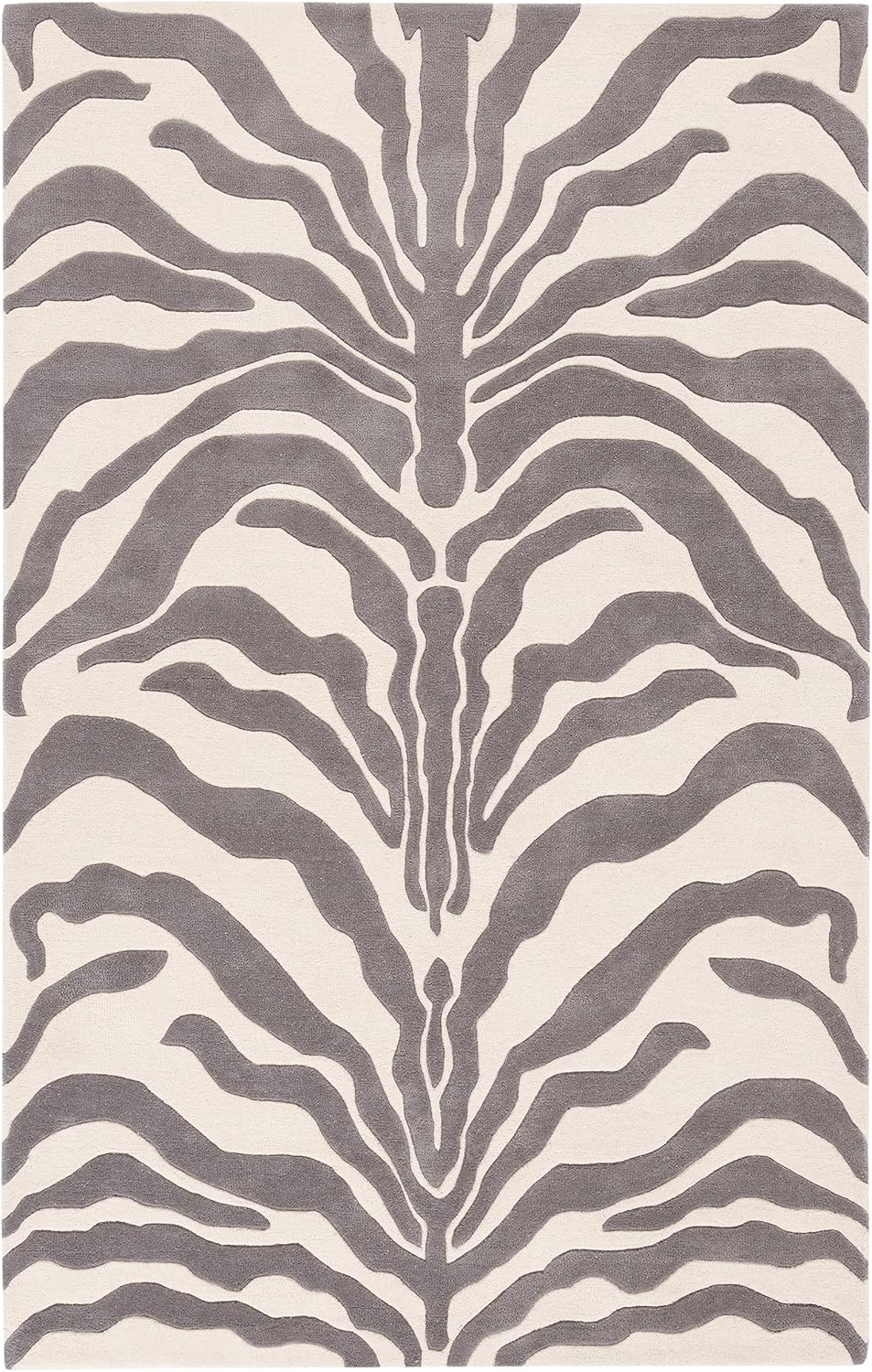 SAFAVIEH Soho Collection Area Rug - 5' x 8', Ivory & Grey, Handmade Wool, Ideal for High Traffic Areas in Living Room, Bedroom, Dining (SOH975F-5)