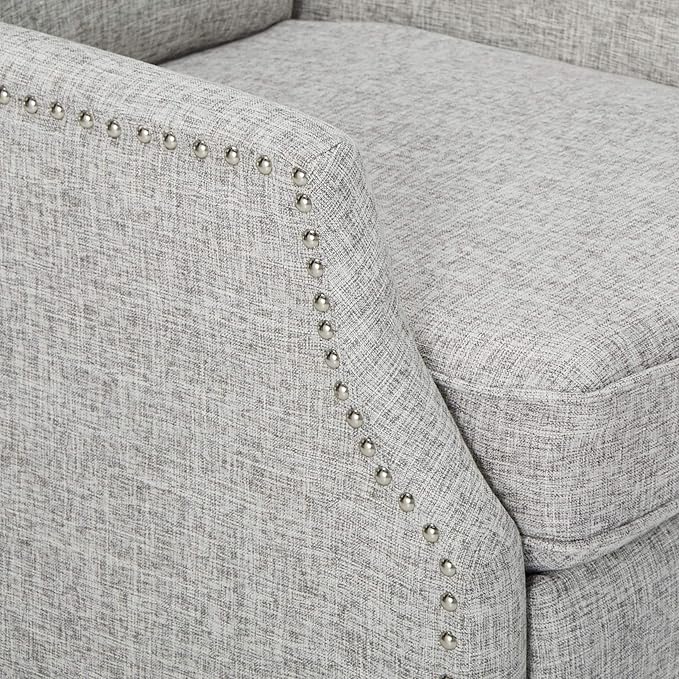 Sillón Reclinable Tapizado Gris Claro miniatura 6