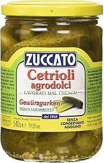 Zuccato Cetrioli Agrodolci - Pacco da 12 x 540 g