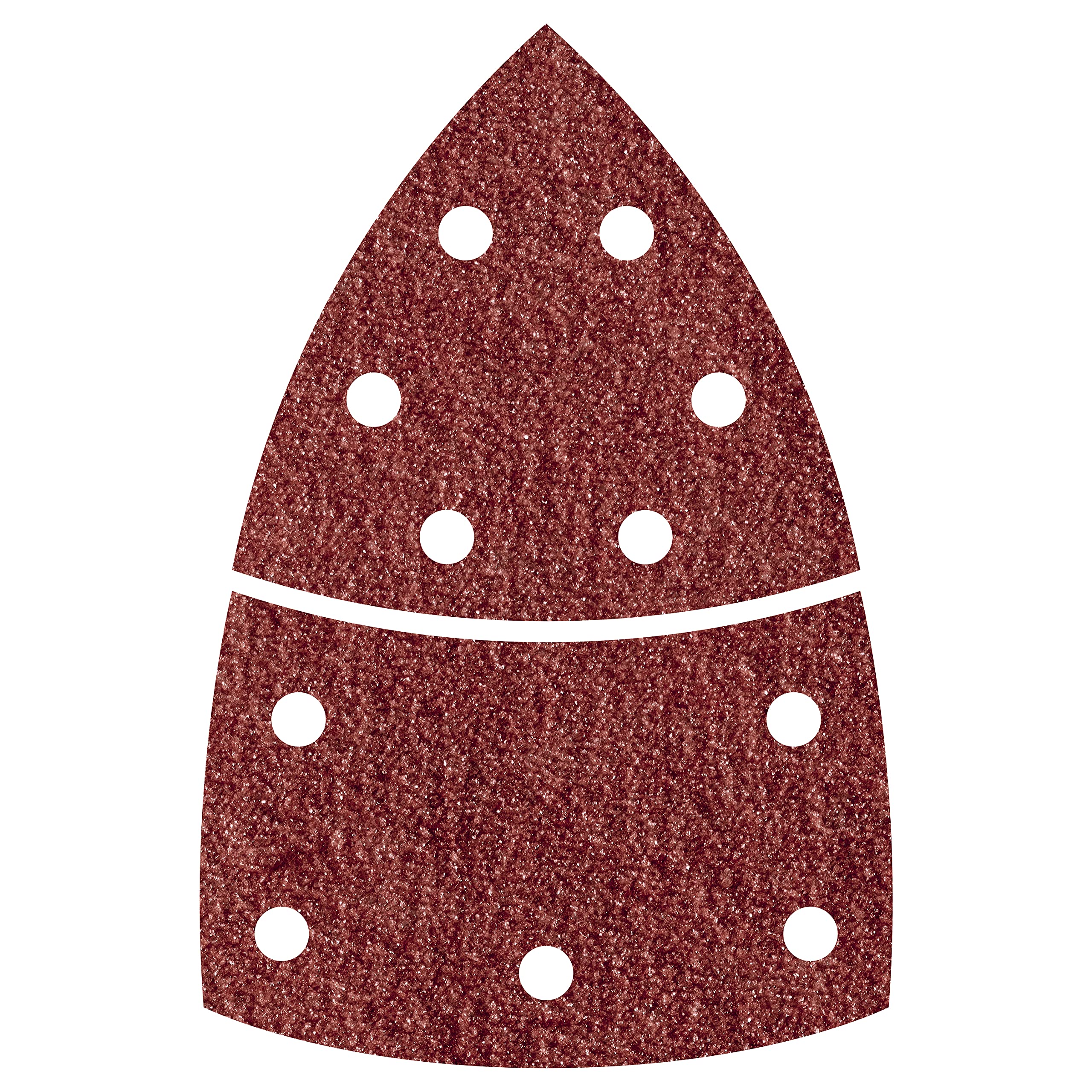 Wolfcraft Brown Adhesive Sanding Sheets, Triangular, 95 Mm, 240 Grit, 10 Pieces – Corundum Sanding Sheet Set For Delta And Multi-Sanders, Wood & Metal, Perforated, 5620000