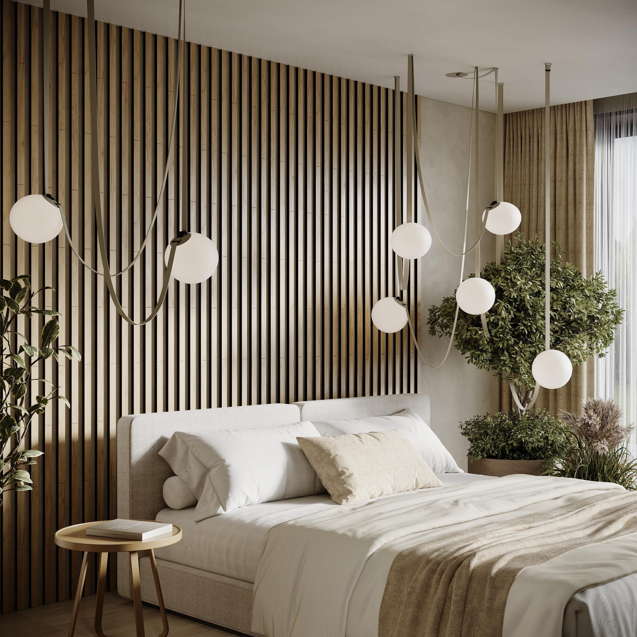 32 Pack — Acoustic Slat Wood (HDF) Wall Stripes Panels «Lamela-3» | Strip width 1.2"(3cm) | Wall Decor | Wooden Decorative Panels for Home Studio, Podcast, Game room (Lamela-3, Oak)