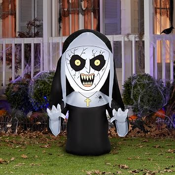 3.5' Gemmy Airblown Inflatable Halloween The Nun Yard Decoration 552304