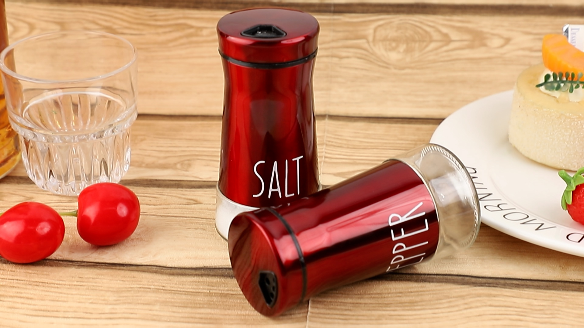 Set Saliera E Pepiera In Acciaio Inox E Vetro - 2 Pezzi Con 3 Fori Di Dosaggio, 100 Ml, Argento - Foto 5