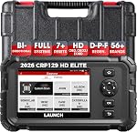 Launch CRP129 HD Heavy Duty Truck Scanner, Full System Diagnostic Diesel Scan Tool with D.P.F Regen, 7+ Resets, Speed Limit Adjust, Oil Reset for Cummins, Detroit, Isuzu, Volvo&More