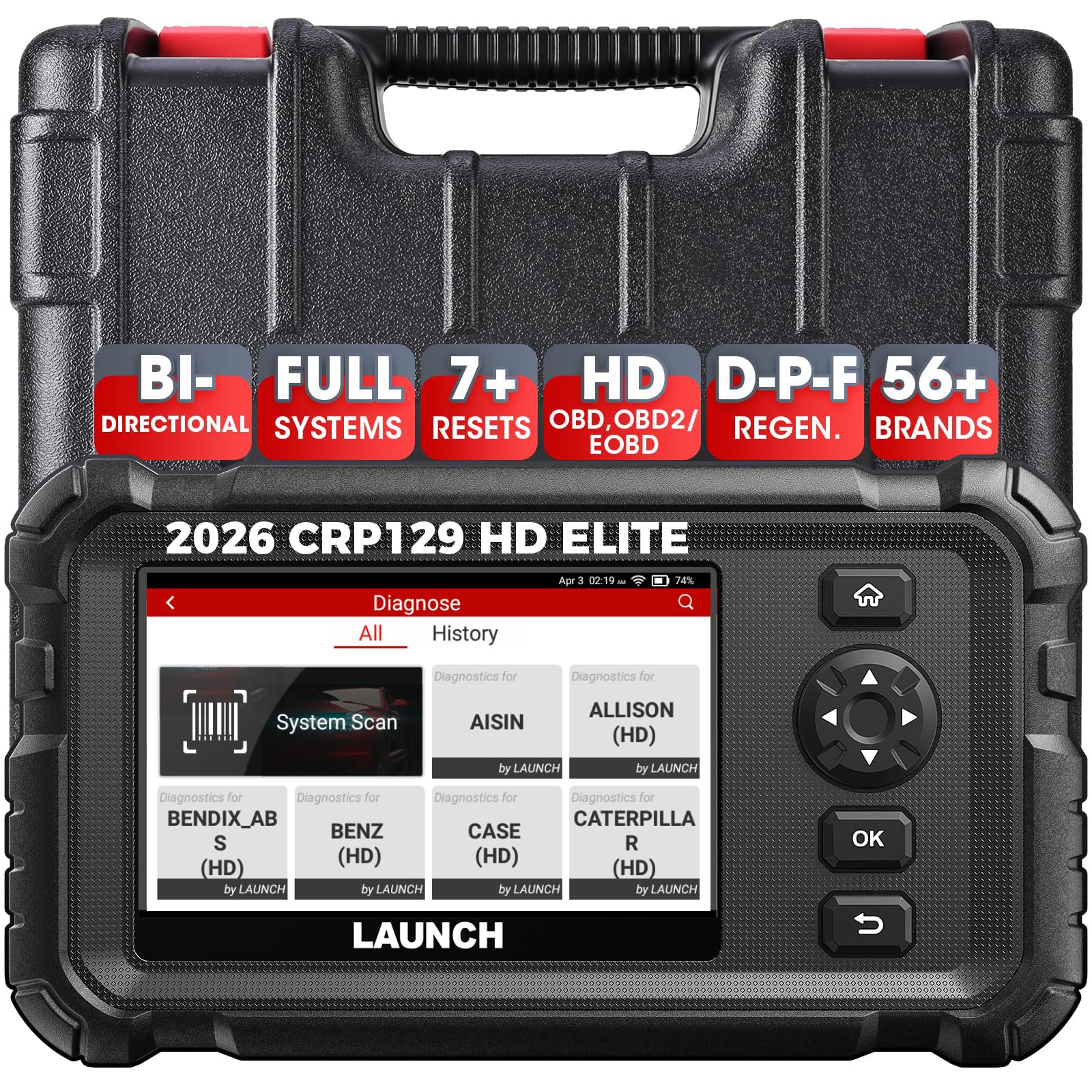 Amazon.com: Launch CRP 129 HD Heavy Duty Truck Scanner, Full