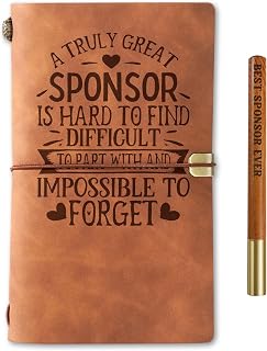 InnoBeta Sponsor Gifts Embossed Journal Notebook, for Men Women on Christmas, Birthday, Travel Diary, Faux Leather, 7x5 Inches - Hard