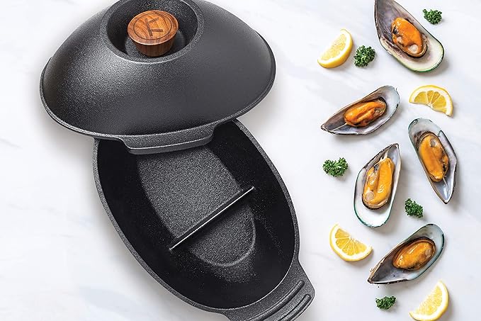 Fox Run Outset 76495 Cast Iron Seafood and Mussel Pot - Thumbnail 2