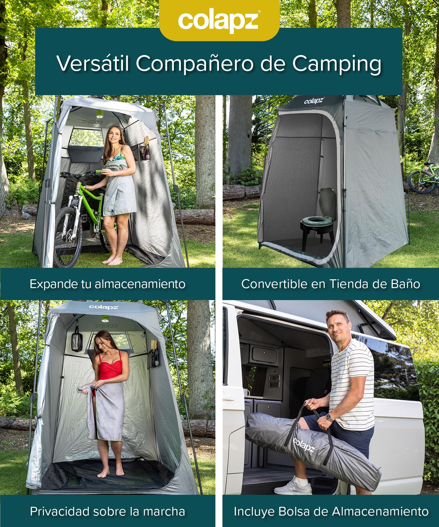 Colapz Tienda Ducha Portatil 2,1m - Cabina Plegable Camping Playa Camper