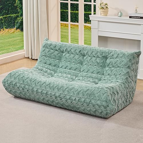 Vista 13 de Sillas Puf para Adultos Silla Puf Gigante Silla BeanBag de Espuma con Memoria Sofá Puf con Relleno Piel Sintética Puffs de Chimenea Sofá Perezoso