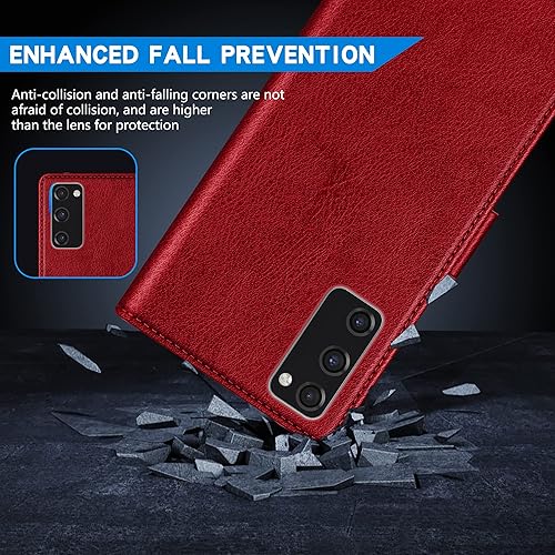 Miniatura 7 de ZZXX Funda tipo cartera para Samsung Galaxy S20 FE con bloqueo RFID, ranura para tarjetas, función atril, cierre magnético, funda protectora de