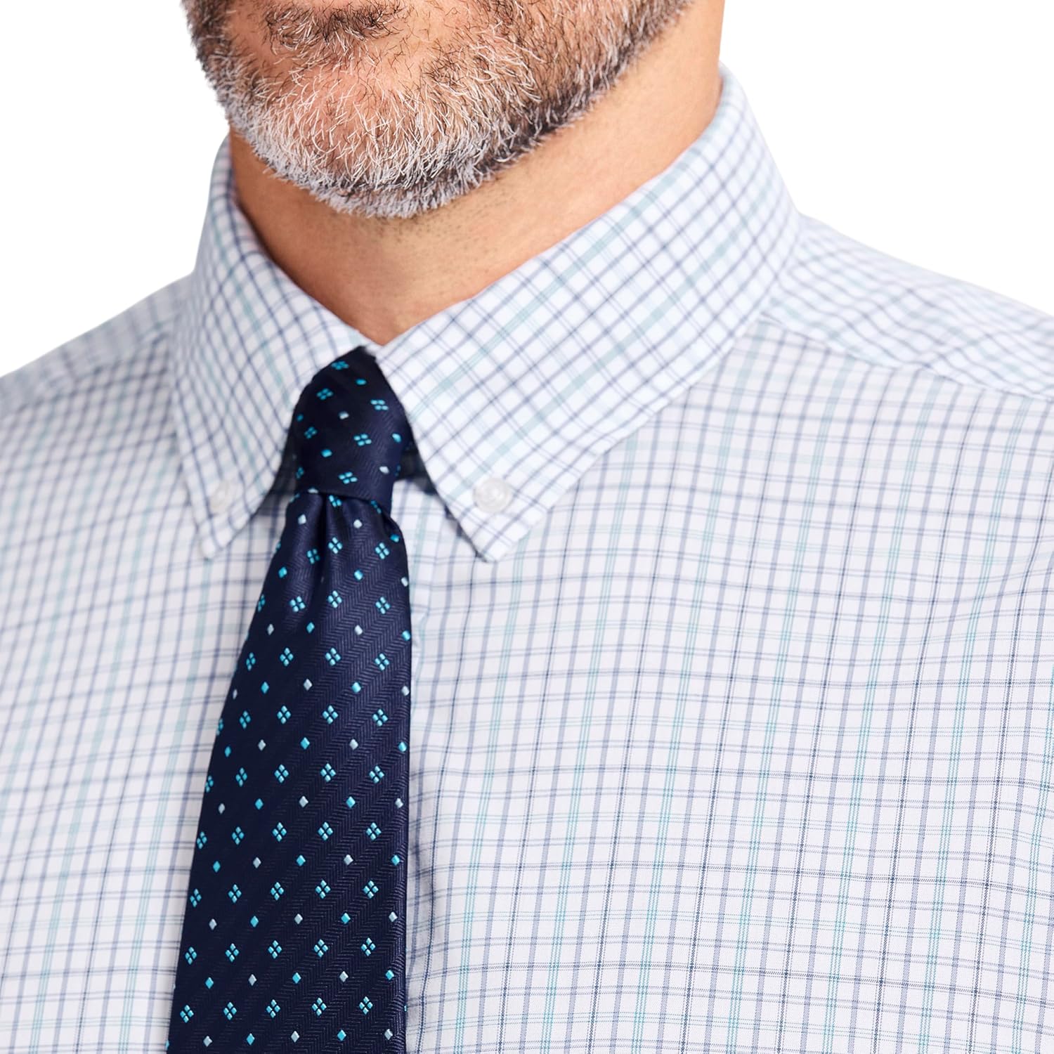 Izod Men's Dress Shirt Regular Fit Long Sleeve Wrinkle Free Stretch Button Down Collar